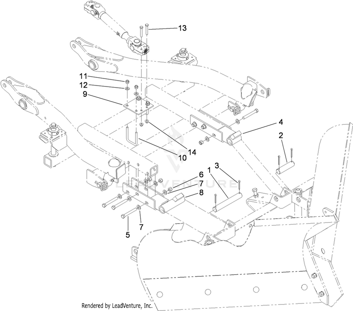 V-Plow Mounting Assembly