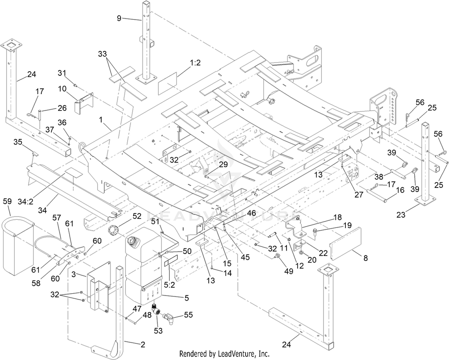 Frame, Stand and Boom Mount Assembly