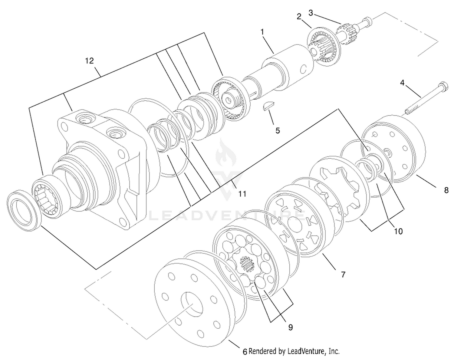 Hydraulic Motor Assembly No. 95-8693