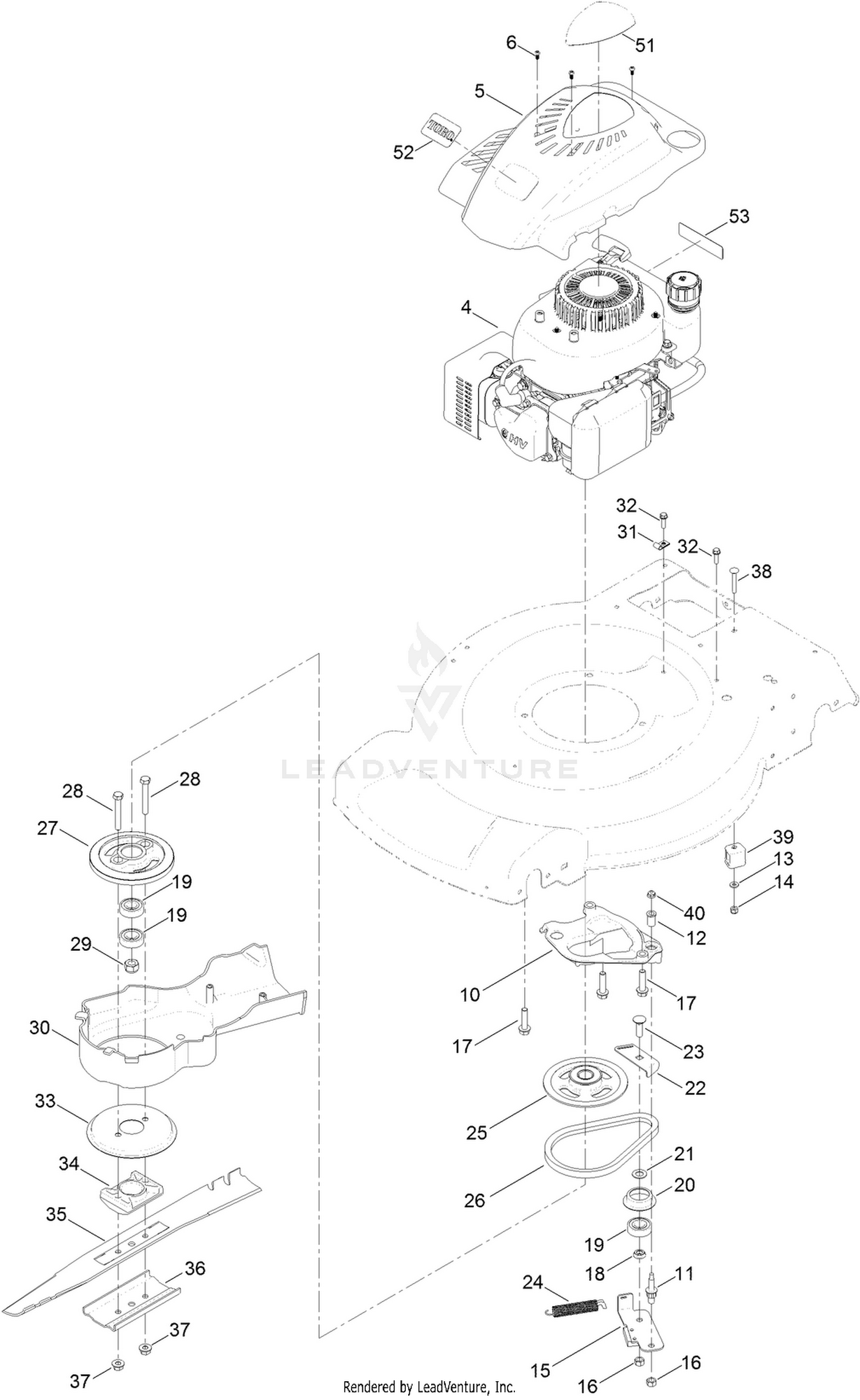Engine and Blade Assembly