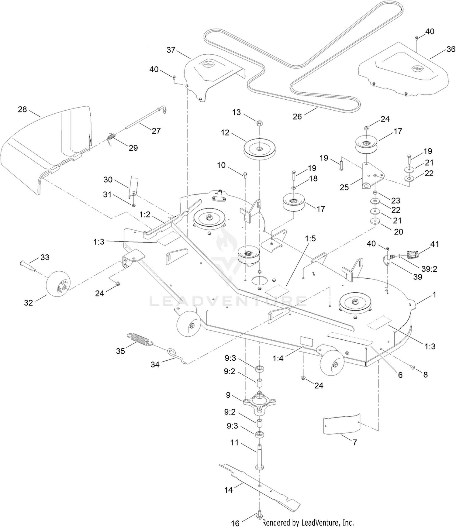 60in Deck and Decal Assembly