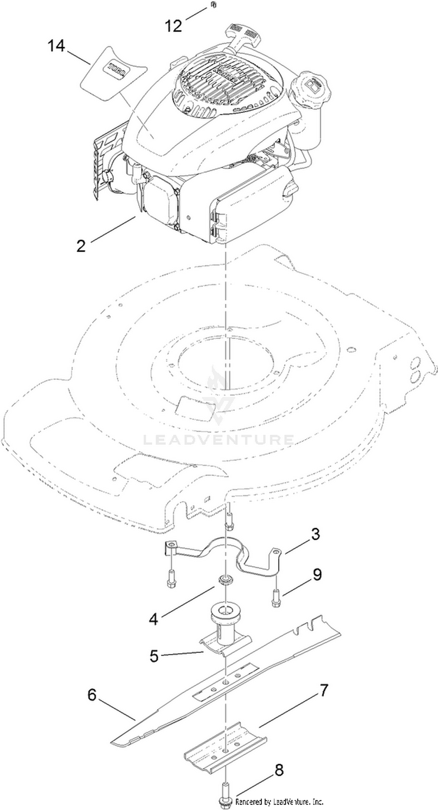 Engine and Blade Assembly
