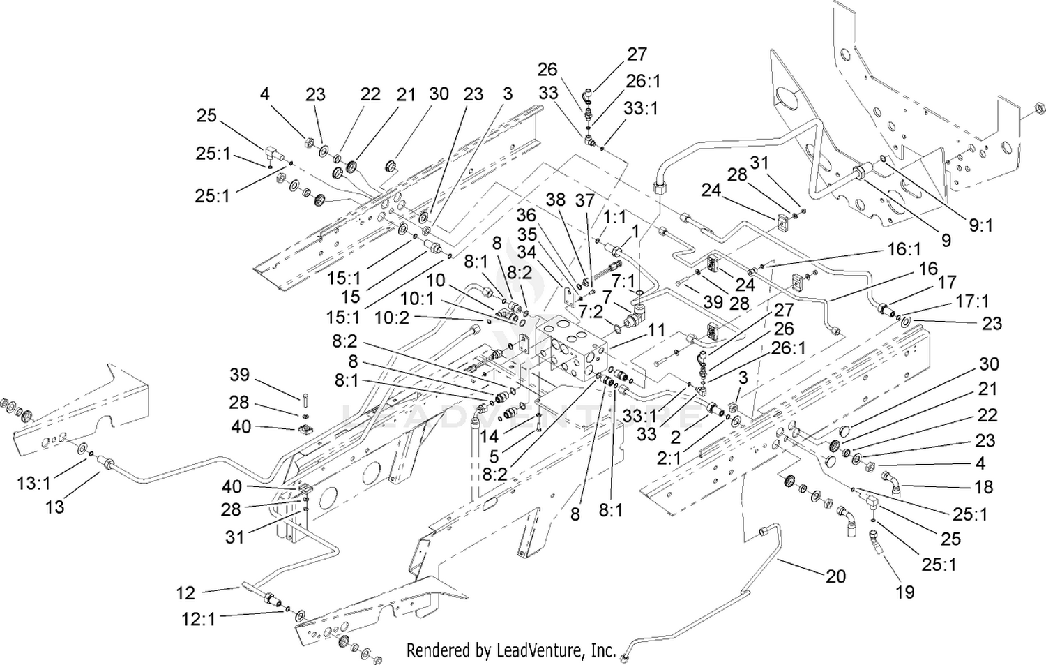 Rear Hydraulic Control Block Assembly