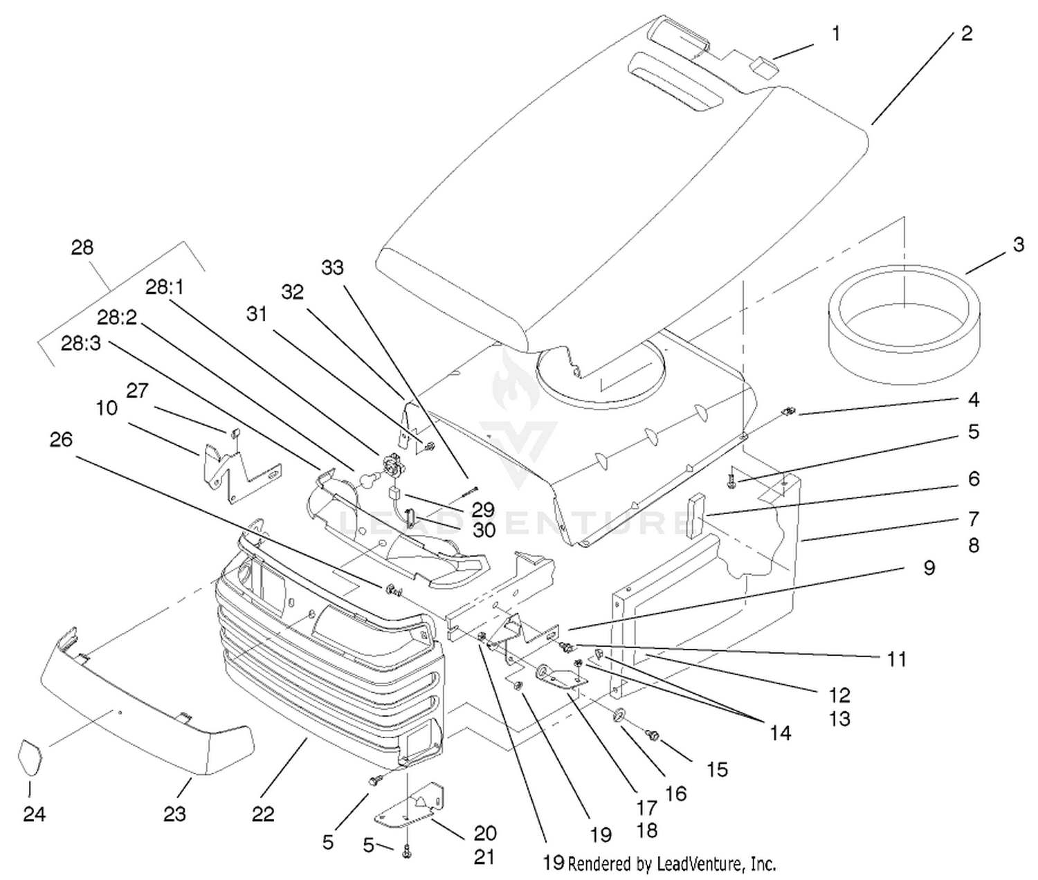 Hood And Grill Assembly