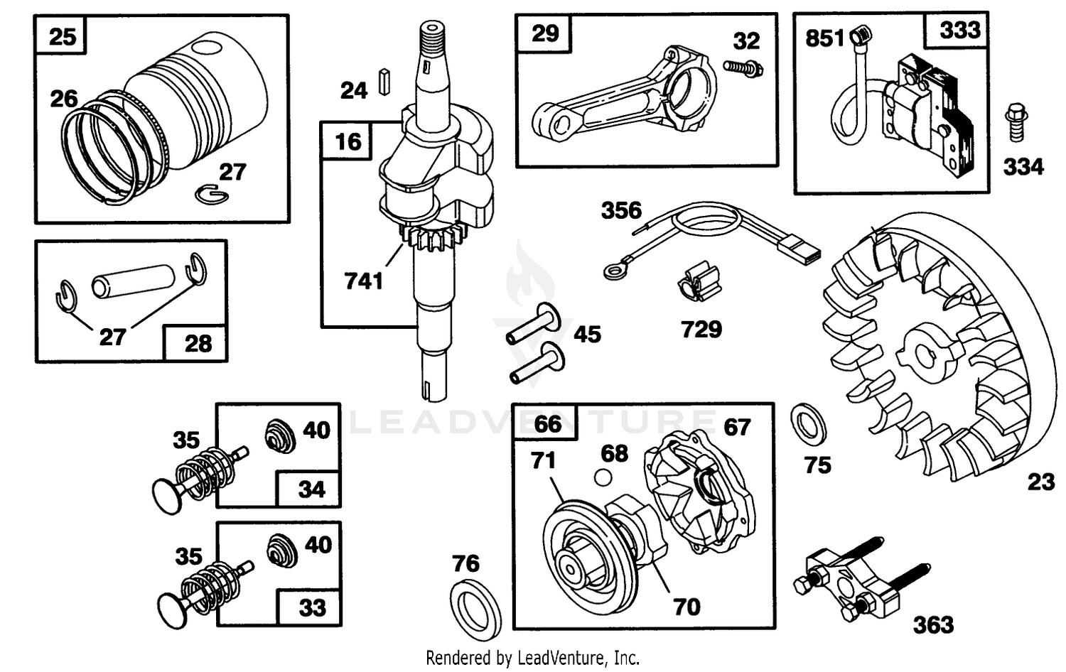 Engine Briggs  Stratton Model 95902-3154-01 2