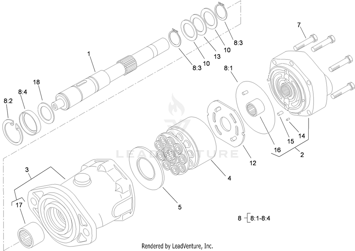 Piston Motor Assembly No. 104-0764