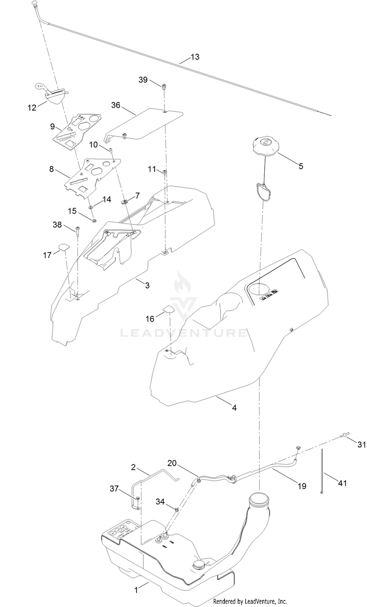 Body Styling and Fuel Tank Assembly