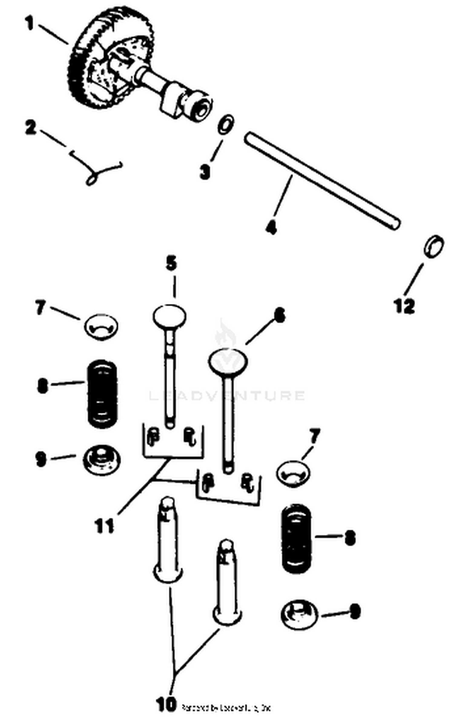 Camshaft  Valves-Engine Model No. M16 Spec. No. 711526