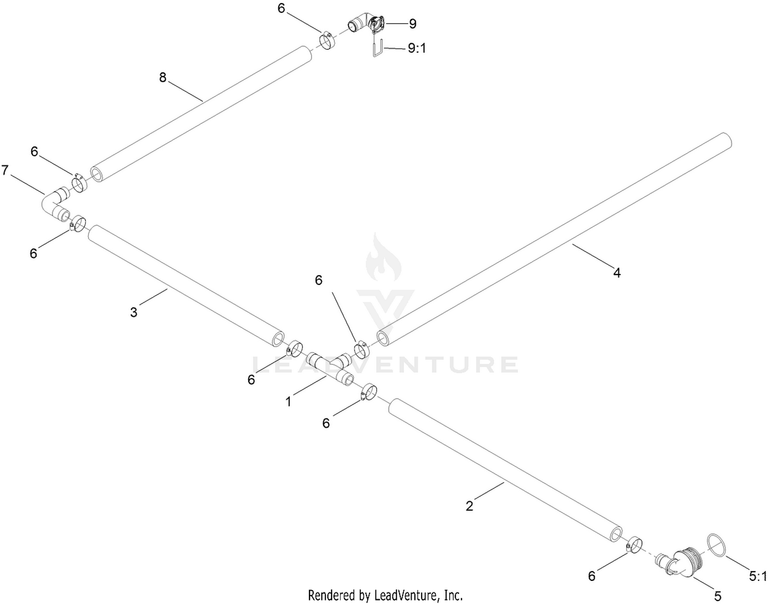 Bypass Hose Assembly No. 132-4297