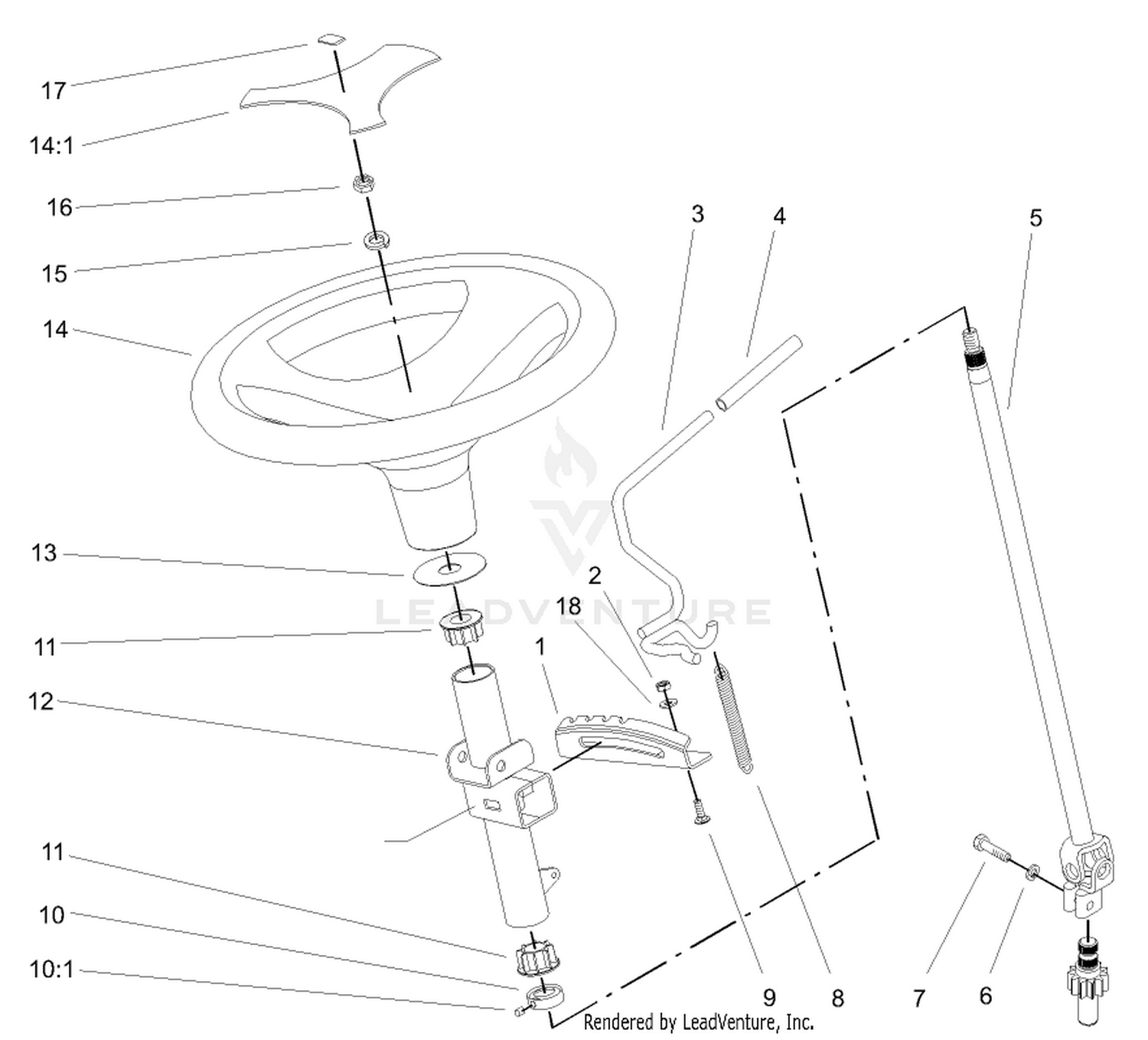 Manual Steering and Tilt Assembly