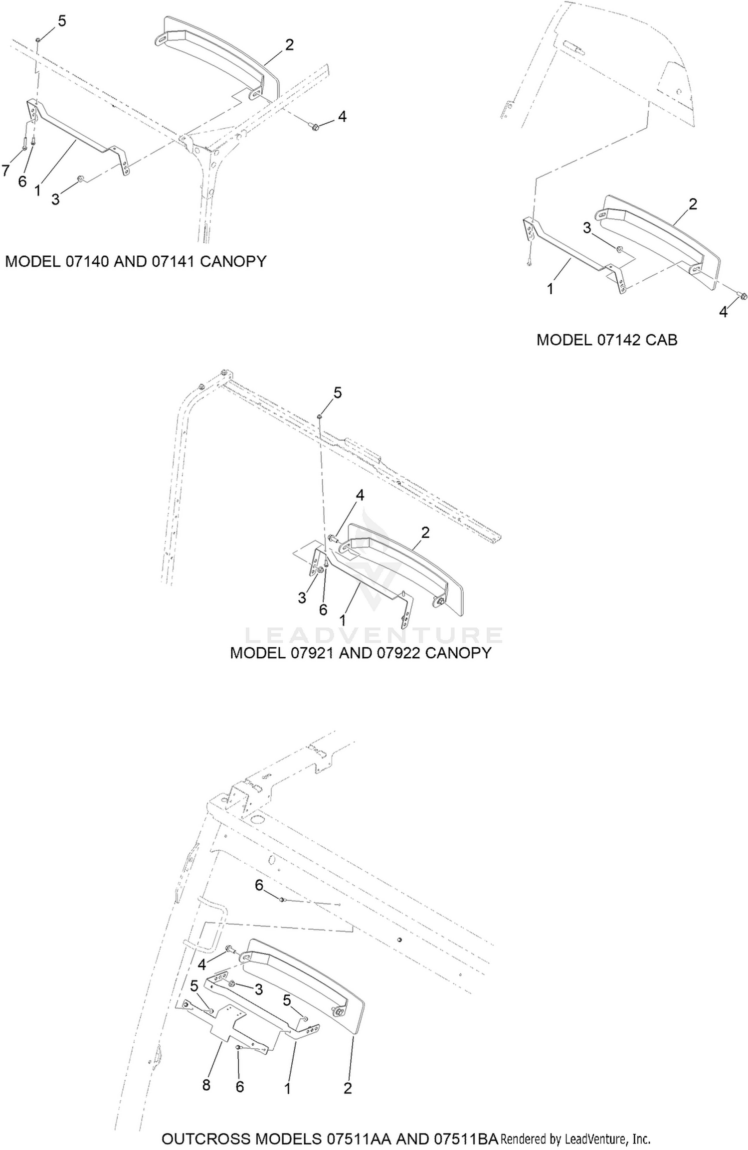 Wide Angle Mirror Assembly No. 133-1038