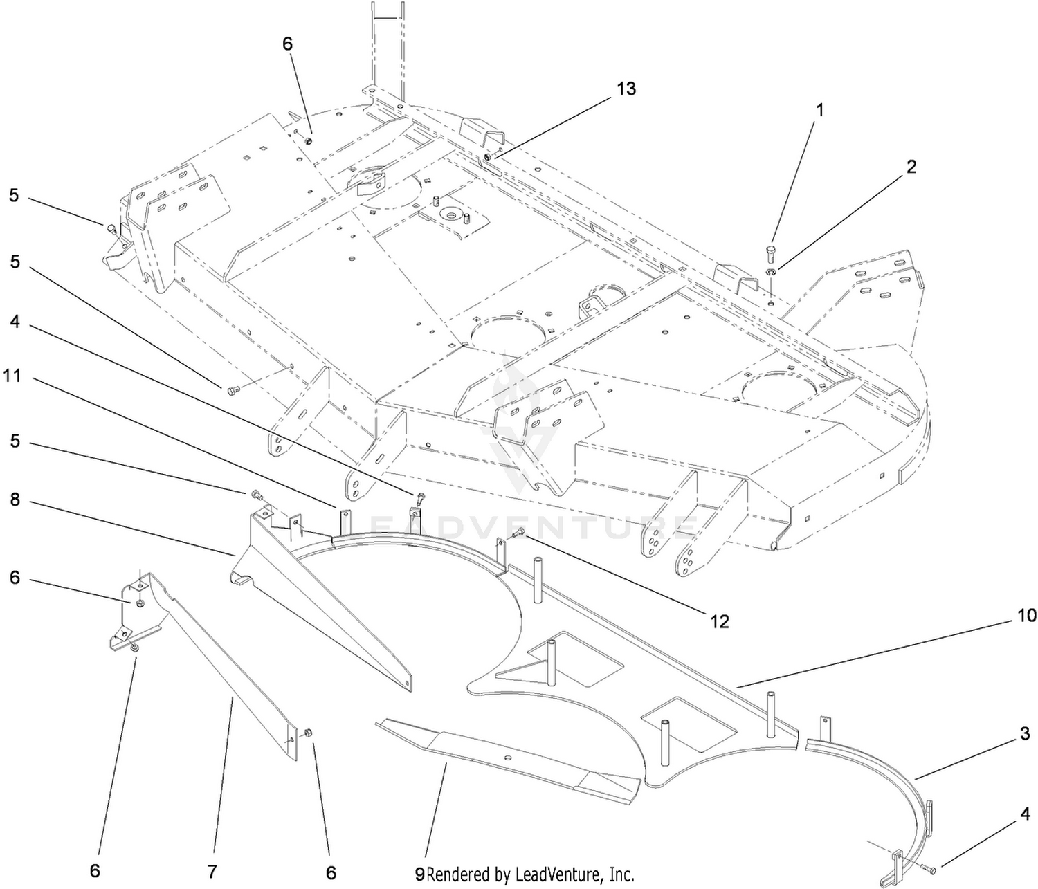 Shelf and Deflector Assembly