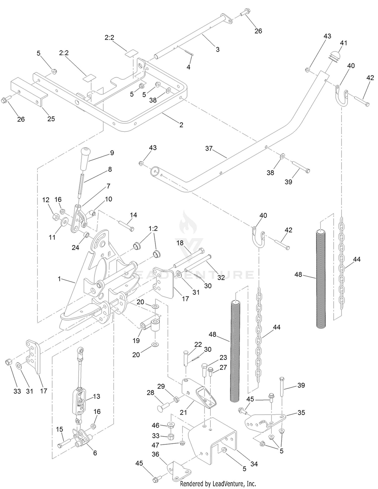 Lift Arm and Hanger Assembly