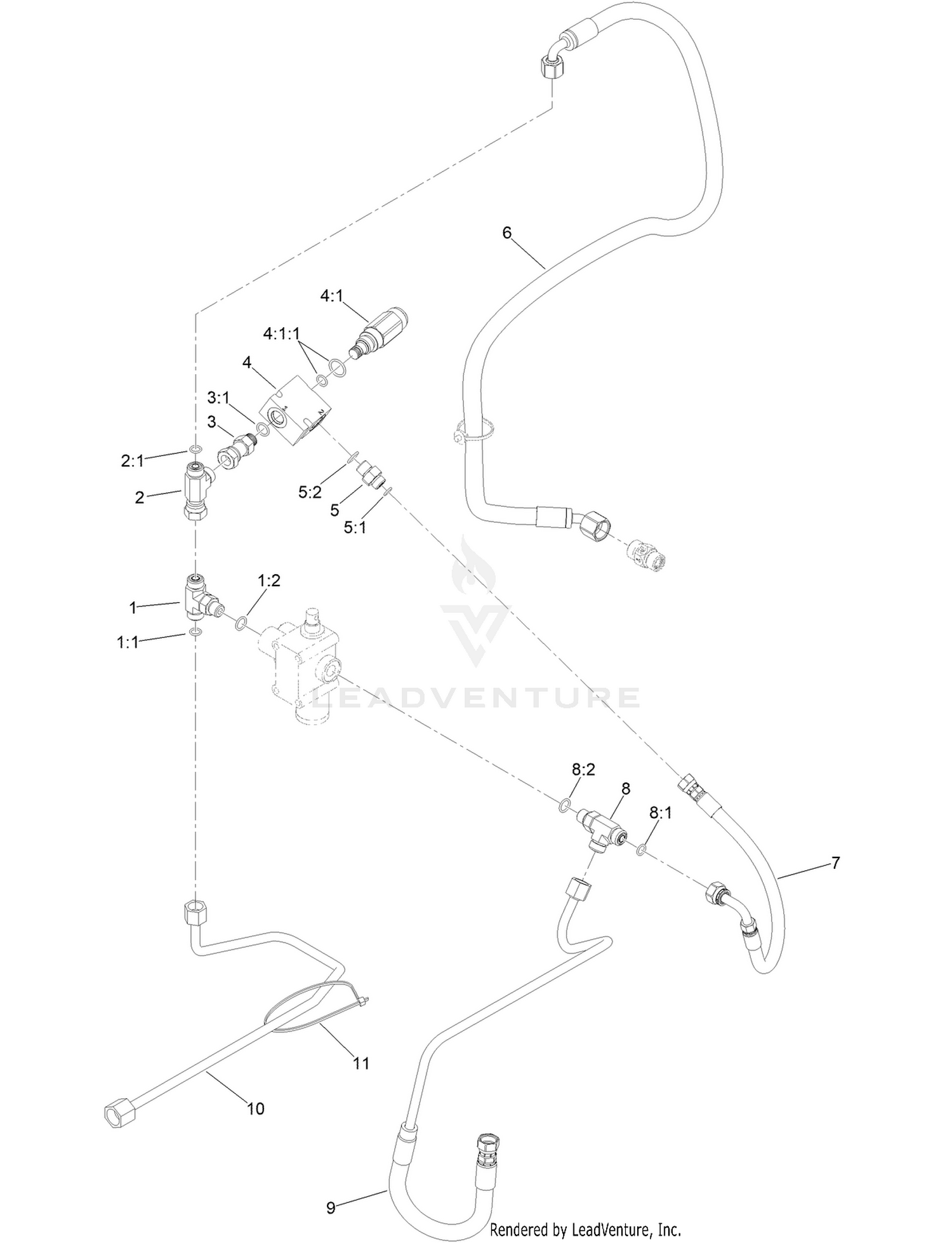 Lift Hydraulic Routing Assembly