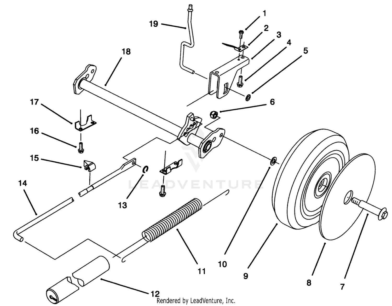 Rear Axle Assembly (model No. 20802bc Only)