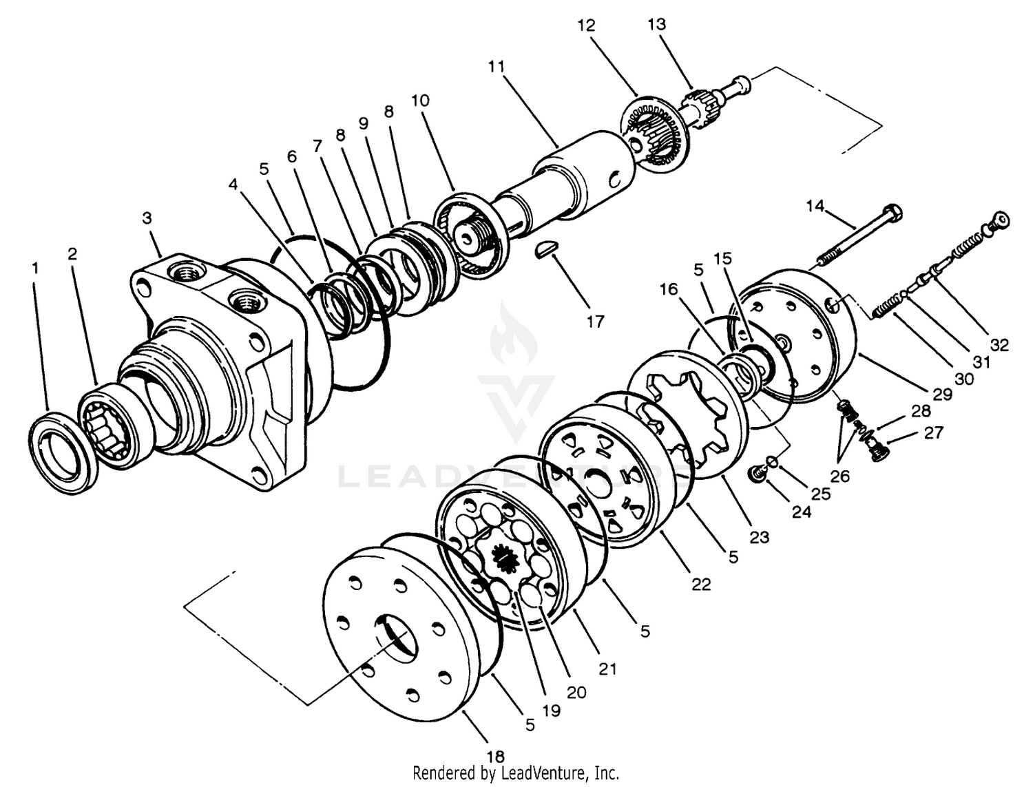 Hydraulic Drive Motor Right Rear No. 75-9840