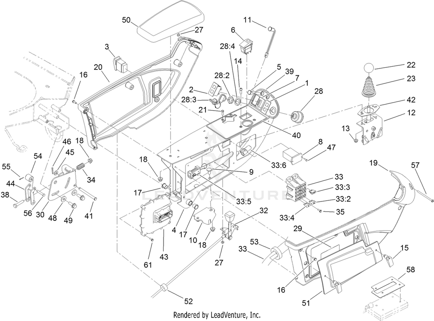 Console and Control Arm Assembly
