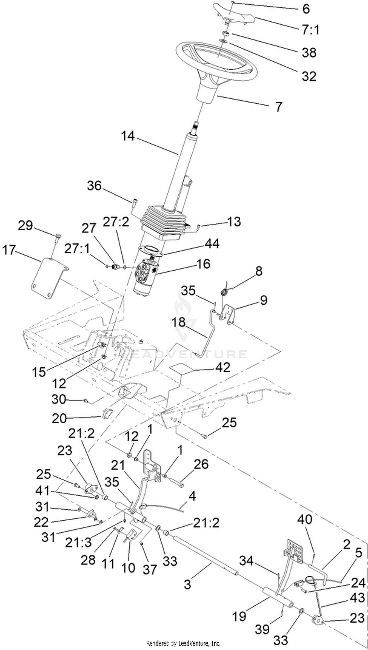 Steering and Pedals Assembly