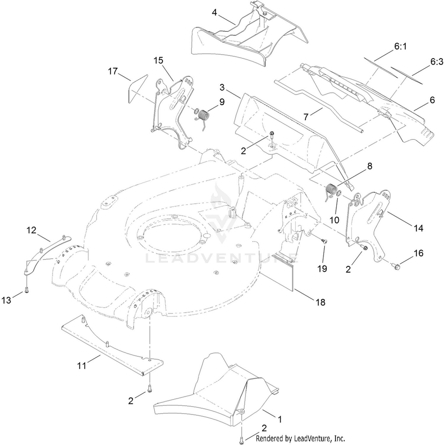 Rear Door and Mulch Plug Assembly