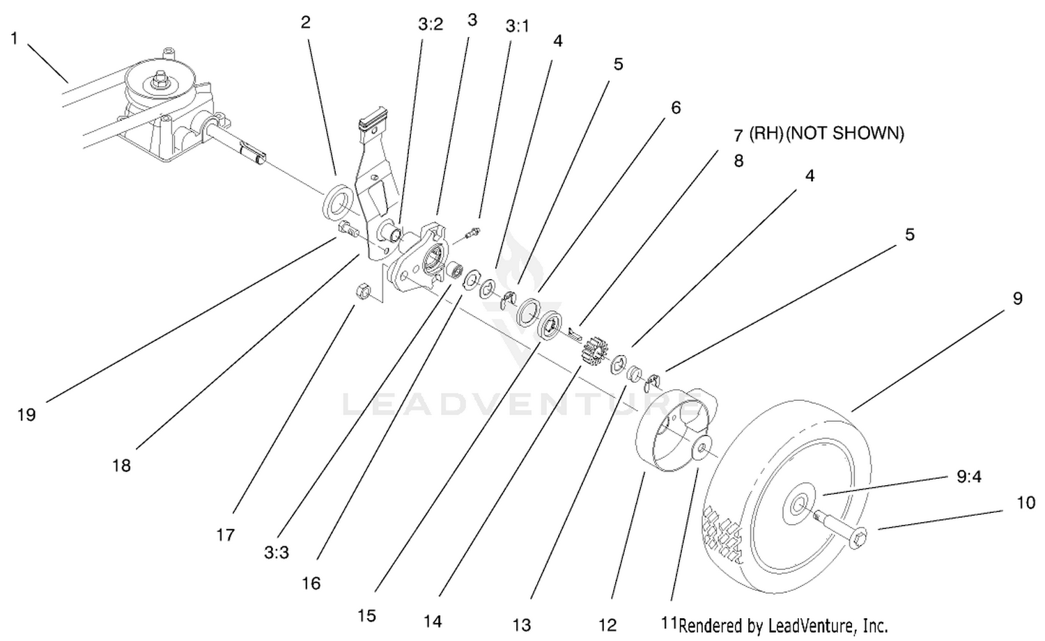 Gearcase  Wheel Assembly