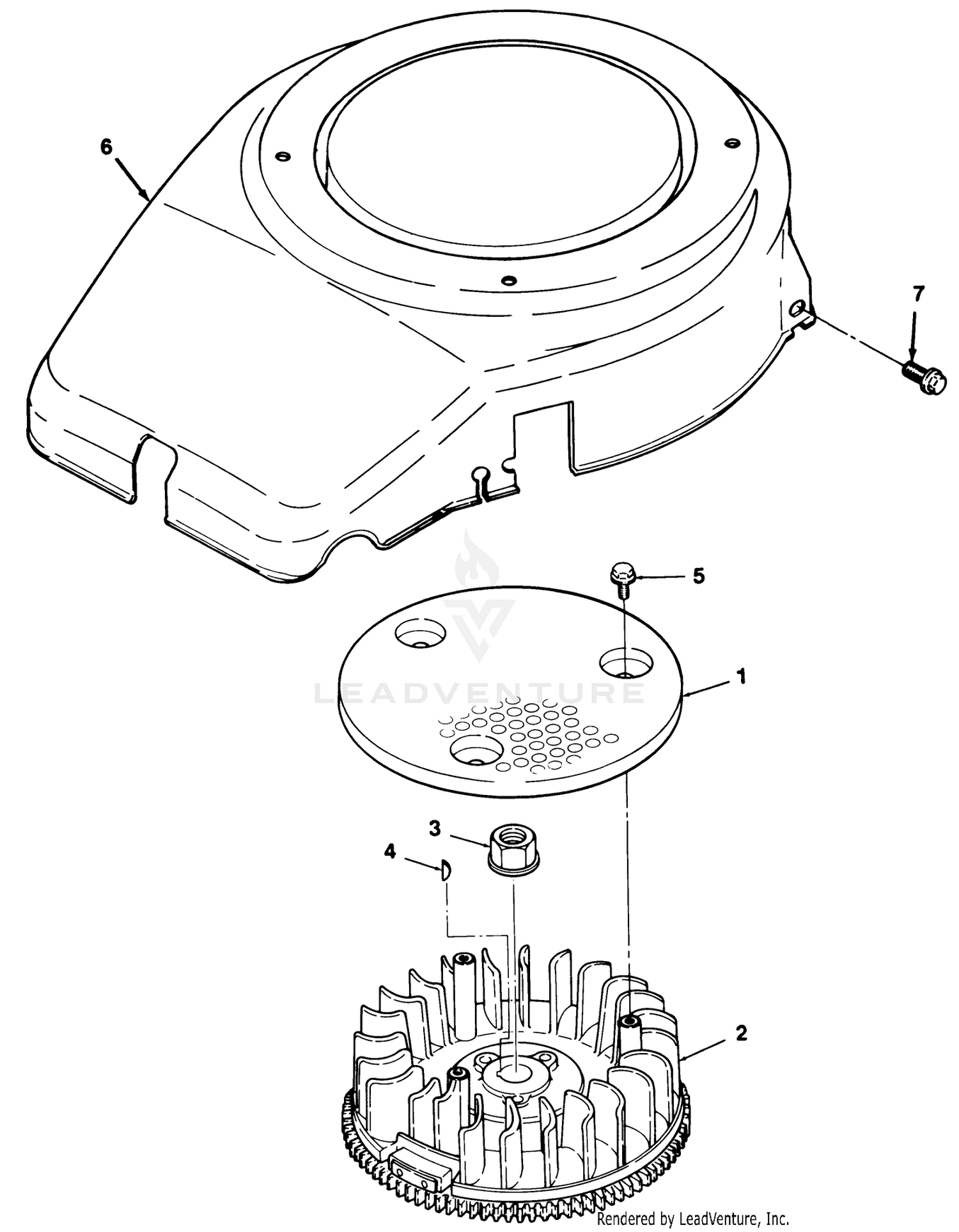 12hp Engine Flywheel And Cover Assembly