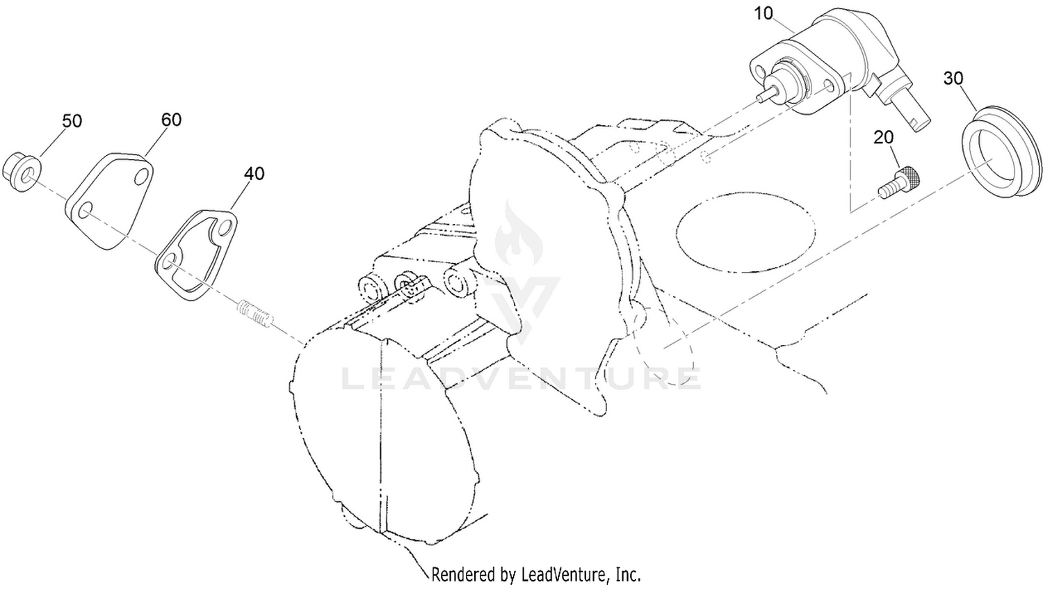Stop Solenoid and Fuel Pump Cover Assembly