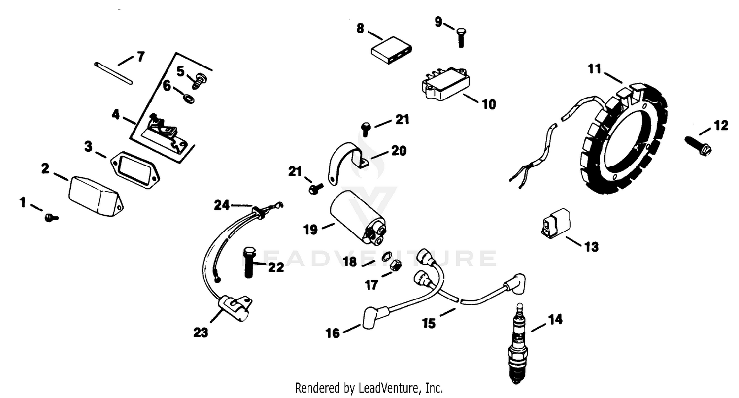 Ignition-Engine Kohler Model No. Kt17qs Type No. 24324