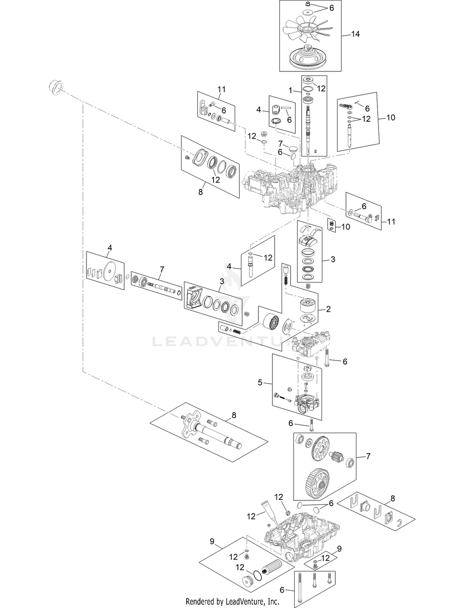 LH Transmission Assembly No. 138-9088