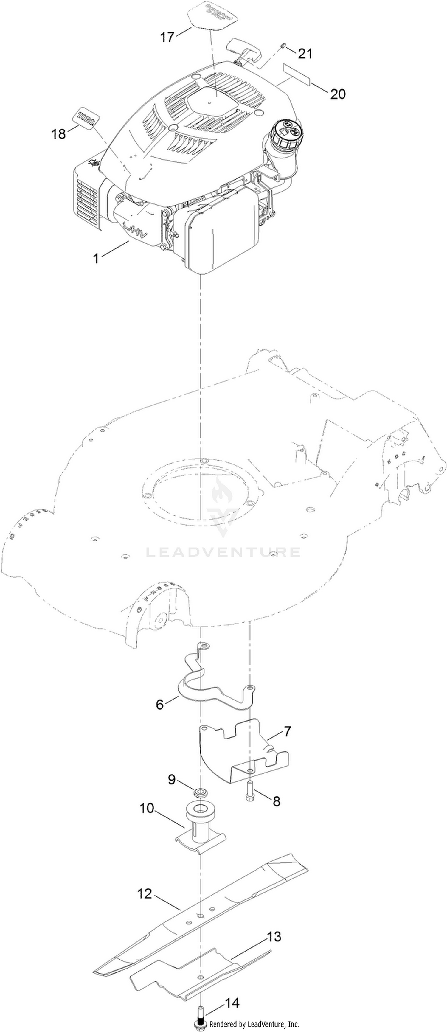 Engine and Blade Assembly