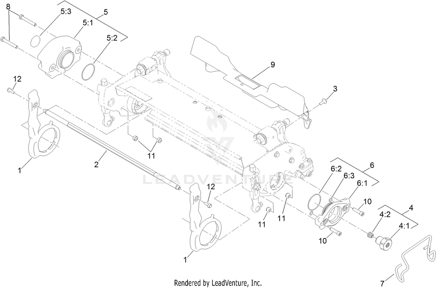 Pitch Arm and Weight Assembly