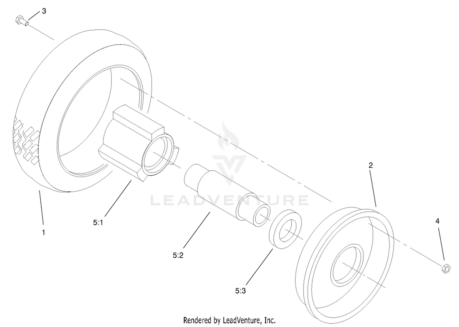 Front Wheel and Tire Assembly