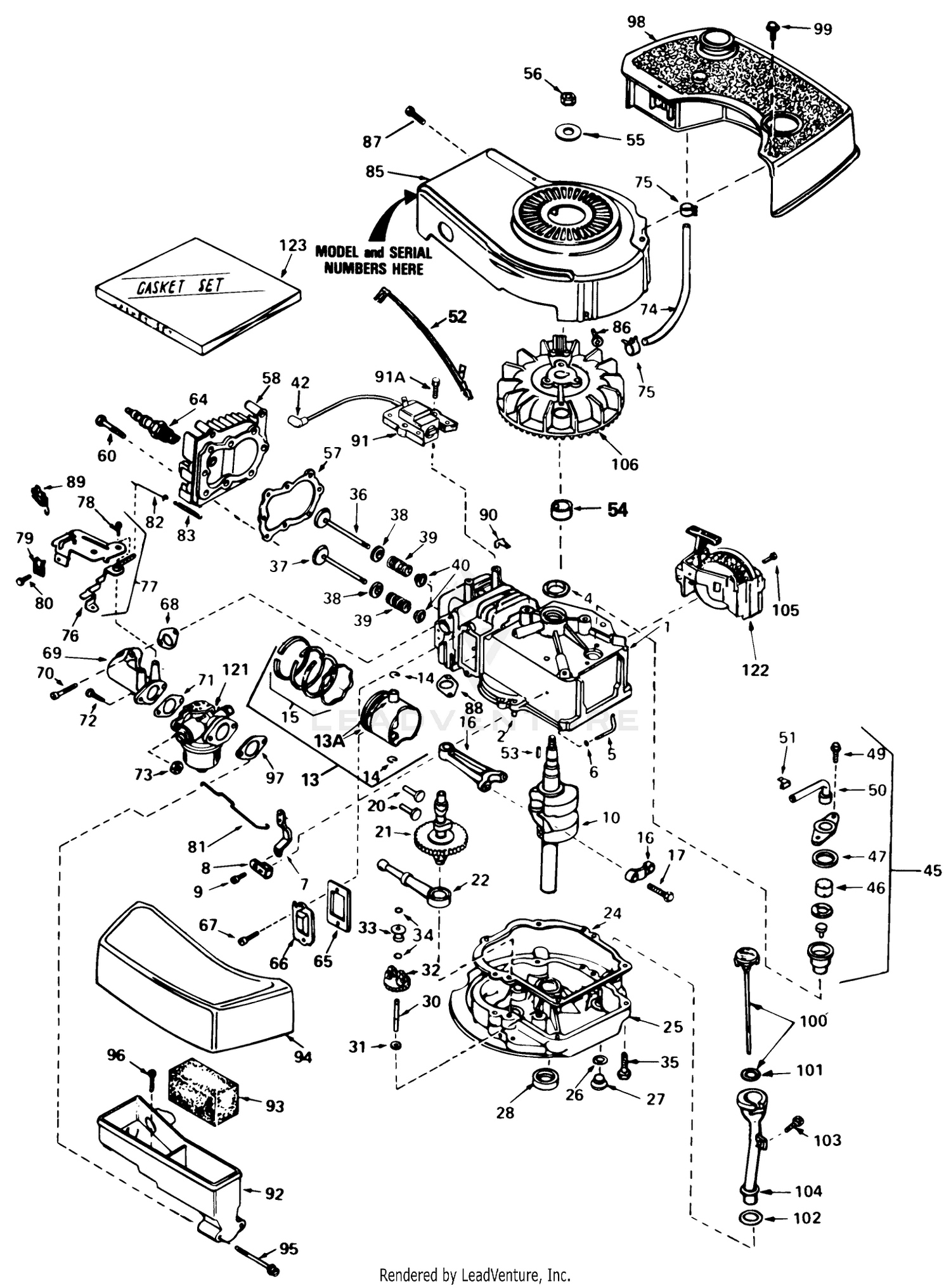 Engine Tecumseh Model No. Tnt 100-10078e (continued)
