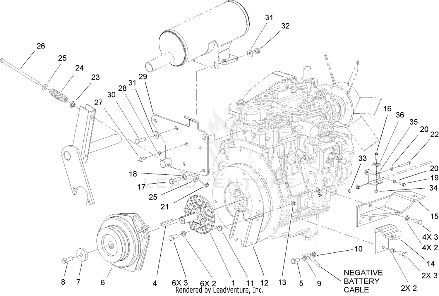 Engine and Clutch Assembly