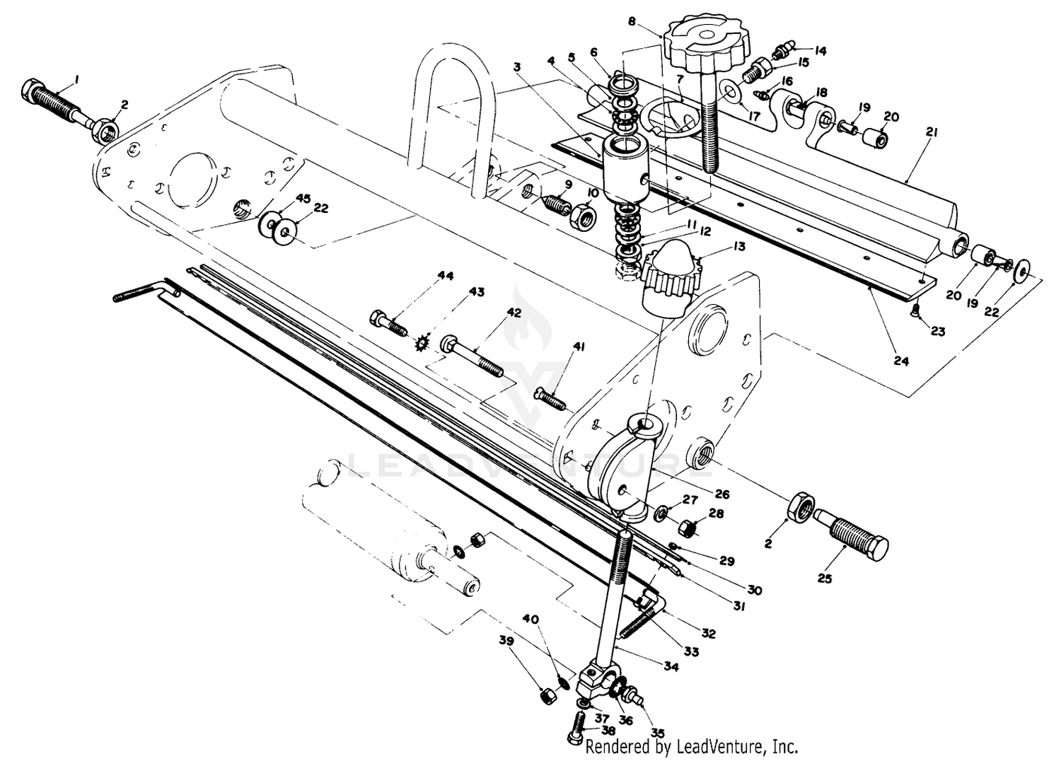 Bed Bar  H.o.c. Adjustment Assembly