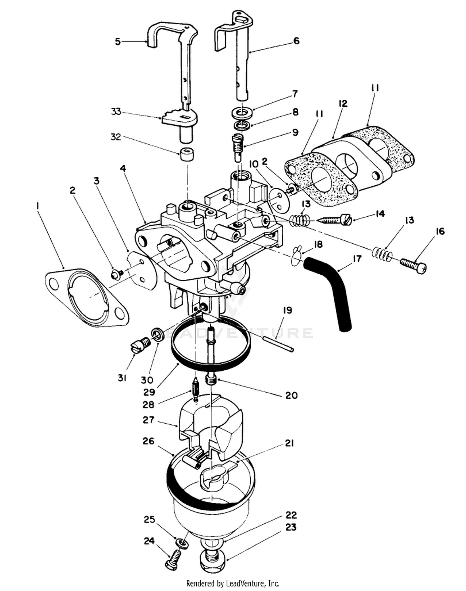 Carburetor Assembly (engine No. Vm140)