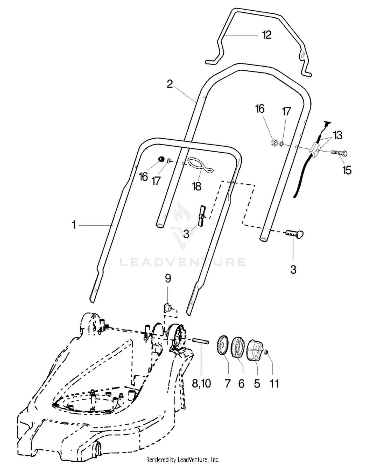 Handle Parts Model-No. 21020, 21022