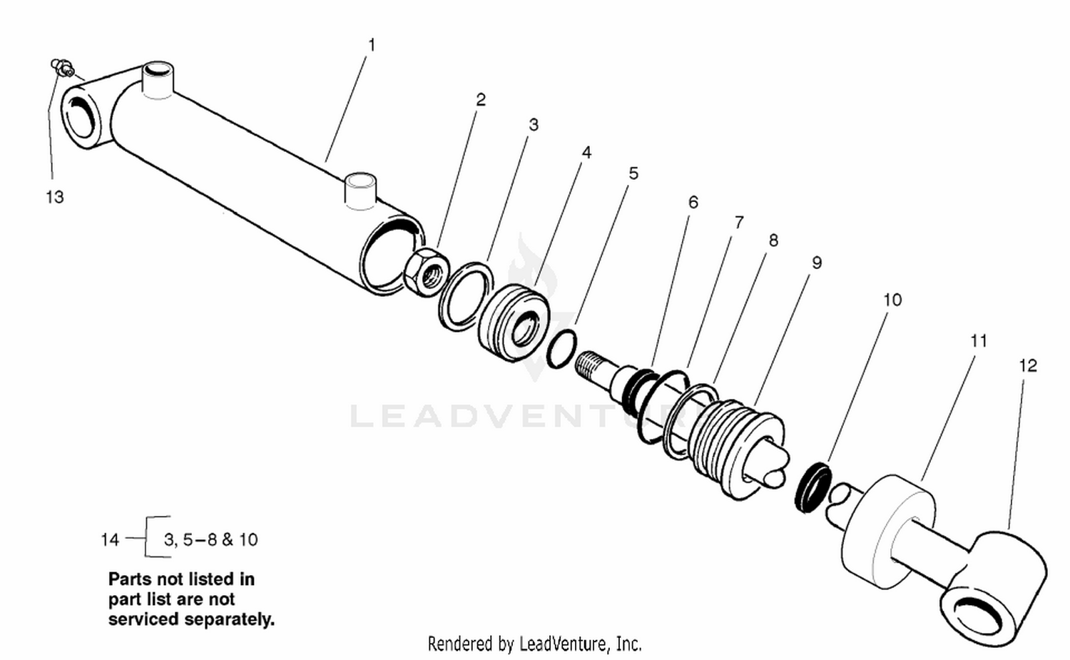 Hydraulic Cylinder Assembly #99-6986