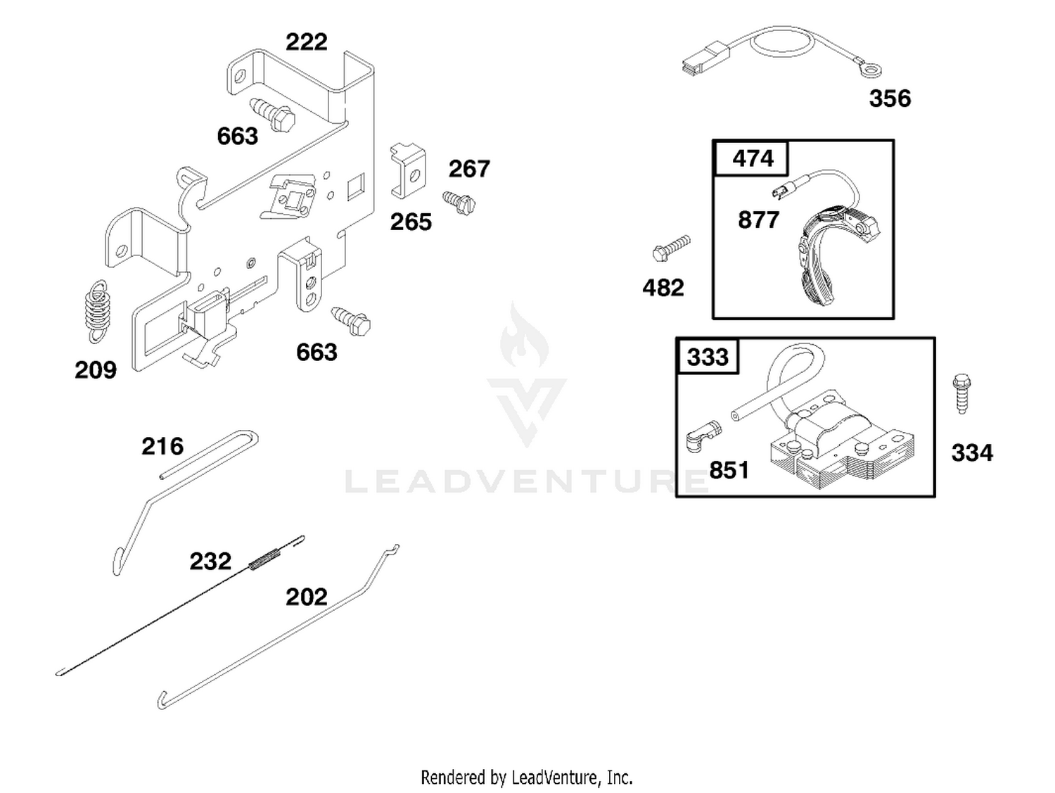 Engine Briggs  Stratton Model 195707-0421-E1 5