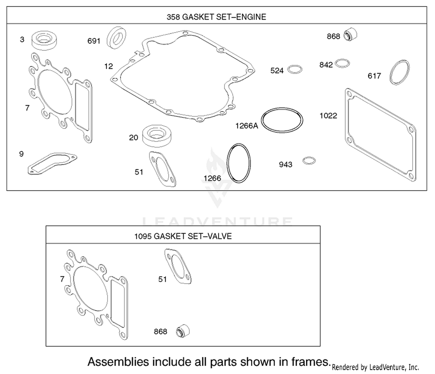 Gasket Assembly Briggs and Stratton Model 286H77-0121-E1