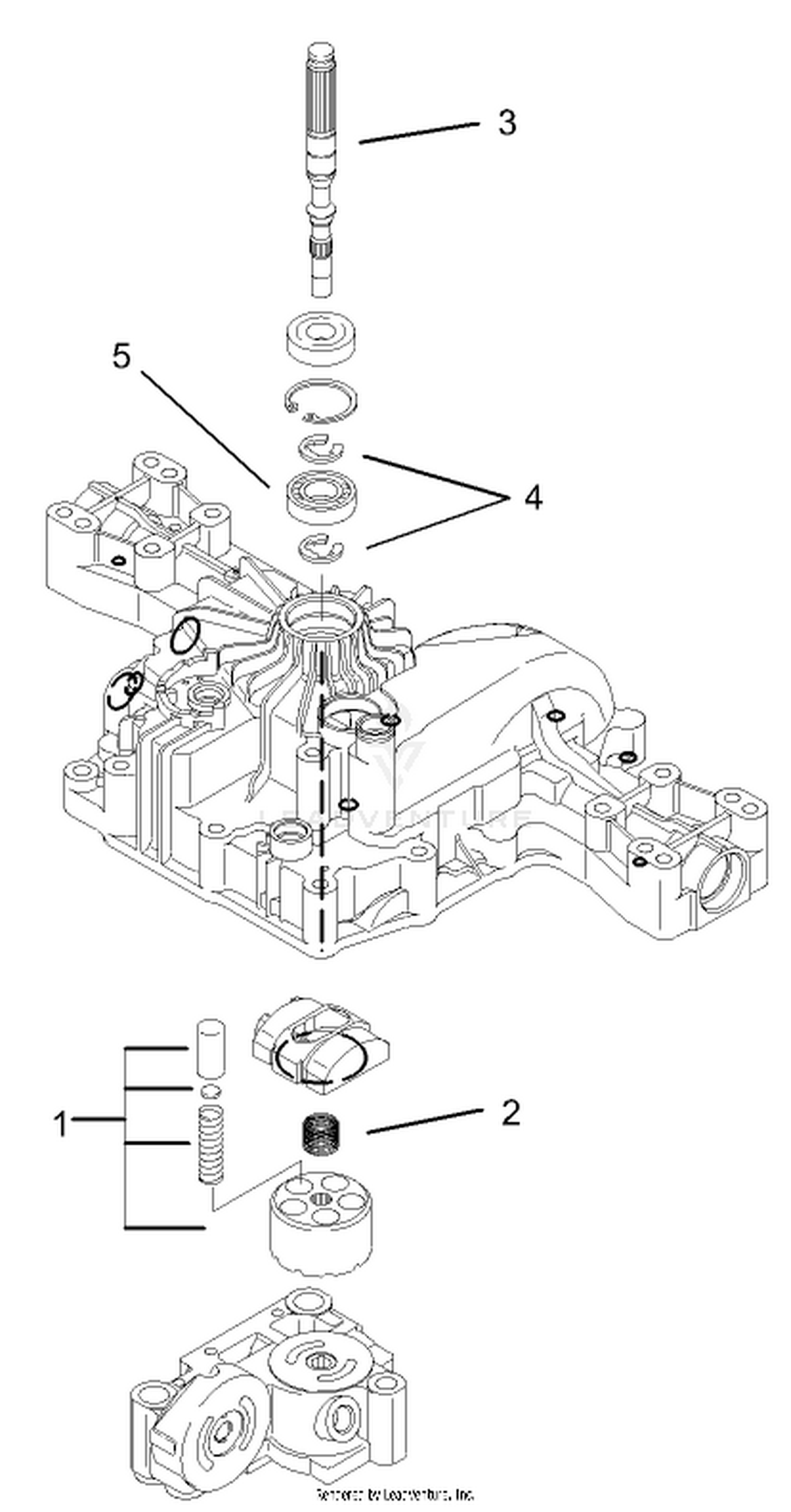 Pump Shaft Assembly  Transmission Assembly No. 104-2889
