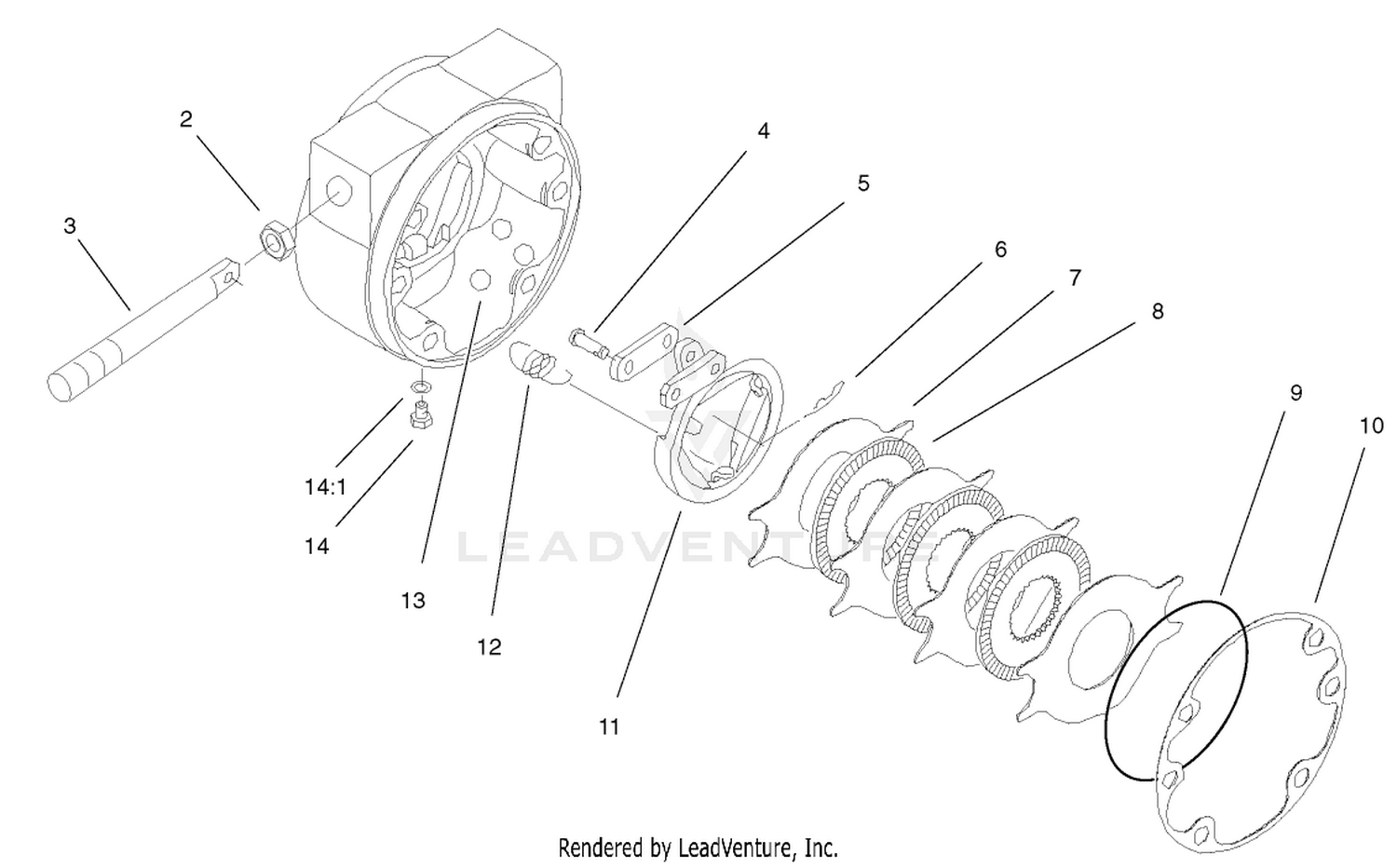 Rh Brake Assembly No. 100-3069