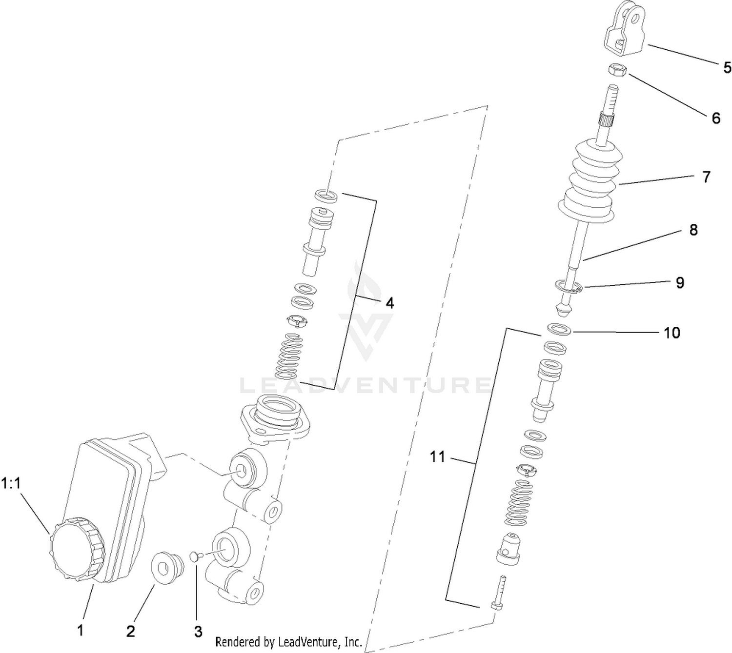 Master Cylinder Assembly No. 104-6782