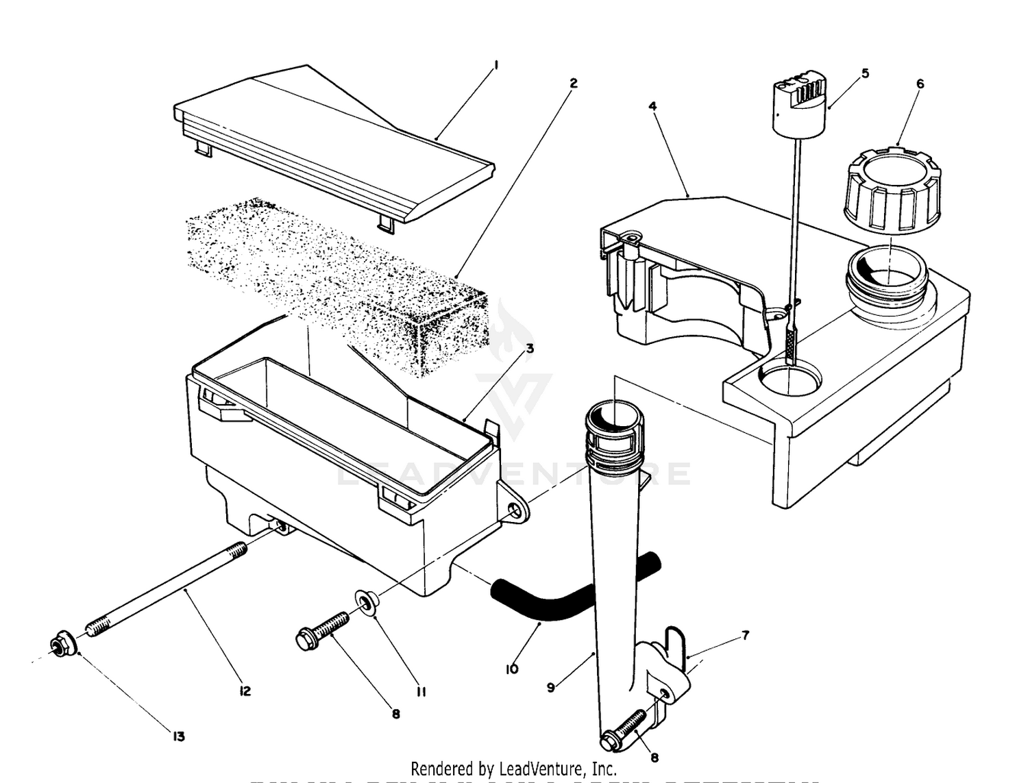 Air Cleaner  Fuel Tank Assembly (model No. Vmh7)