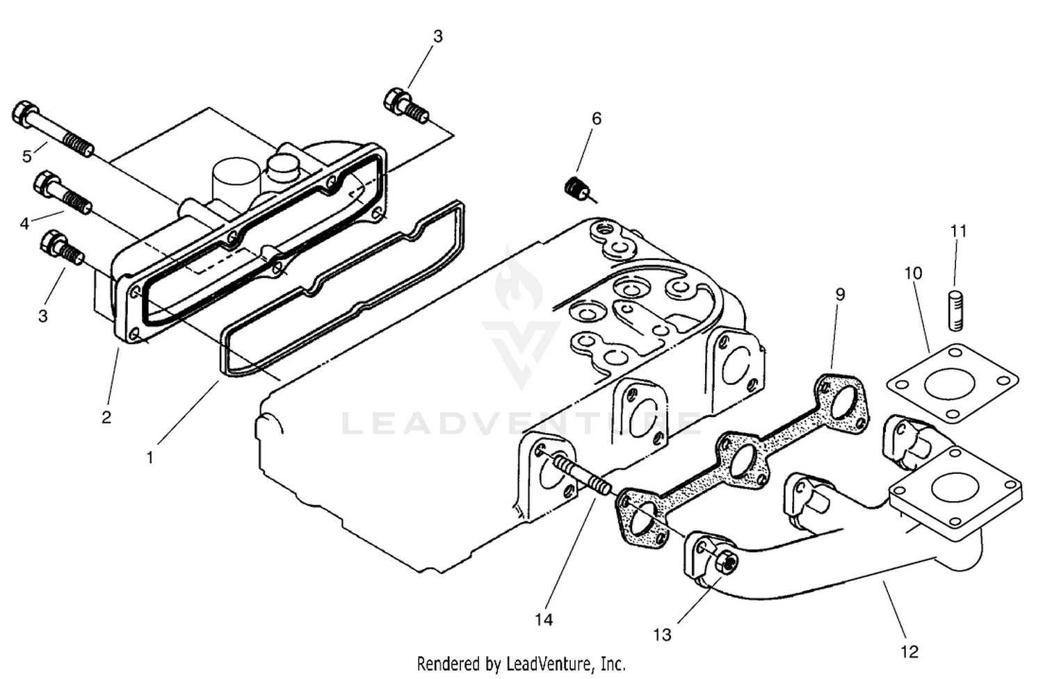 Exhaust Manifold and Gasket Assembly