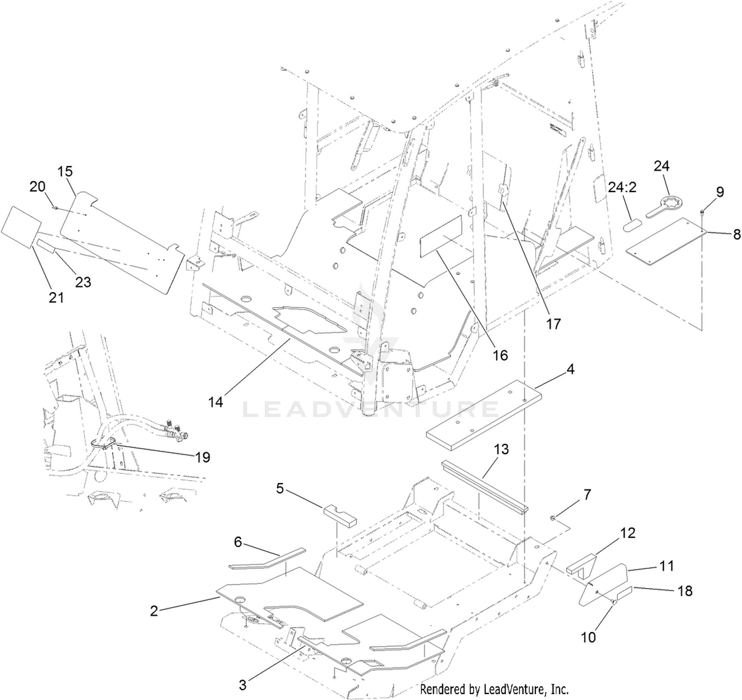 Cab Step and Flooring Assembly