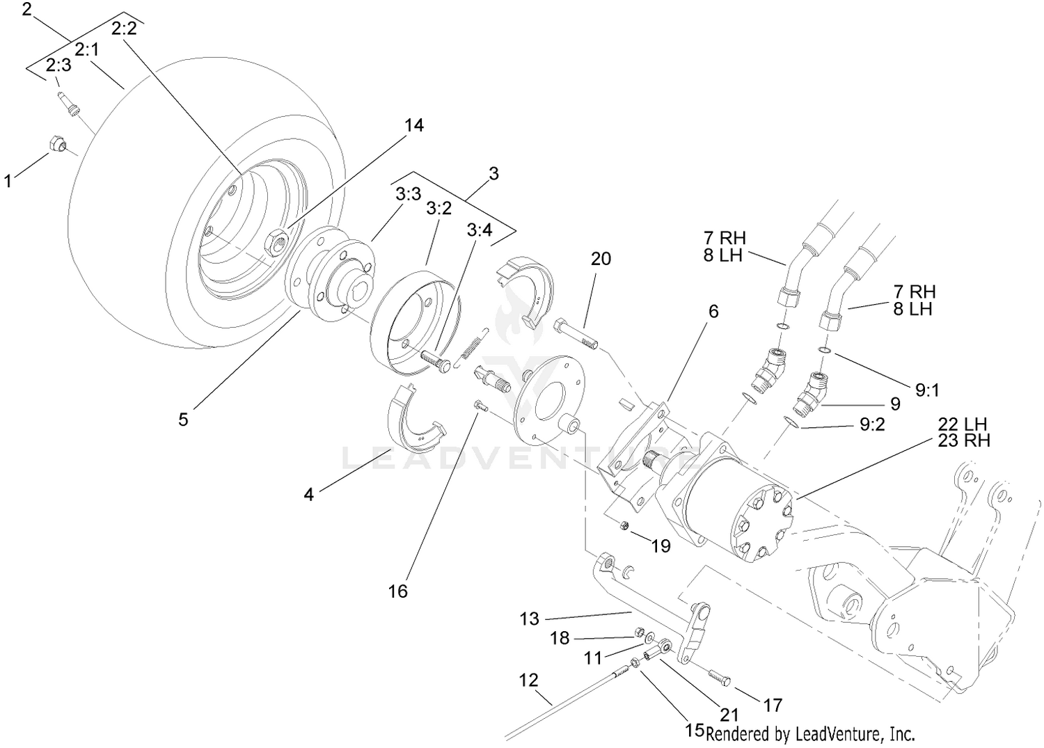 Front Wheel and Brake Assembly