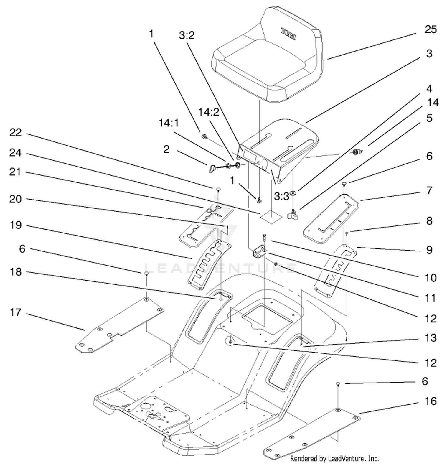 Rear Body  Seat Assembly