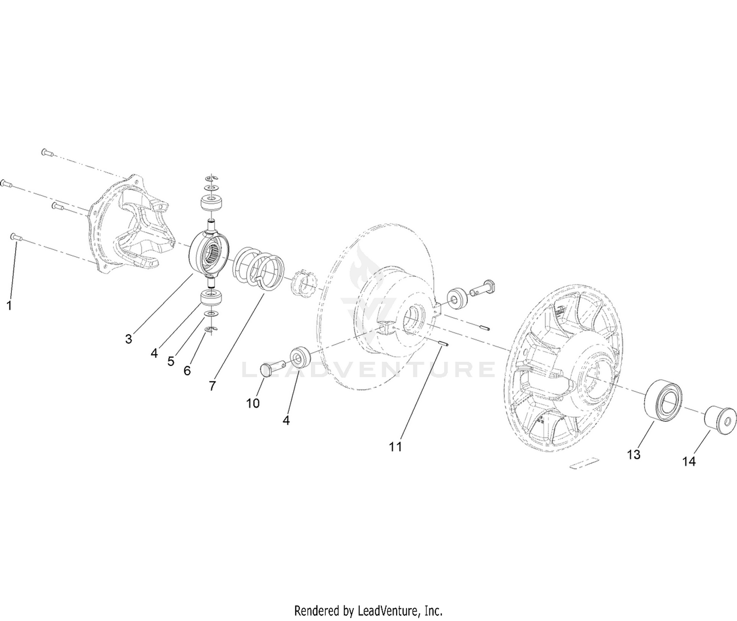 Secondary Clutch Assembly No. 147-8173