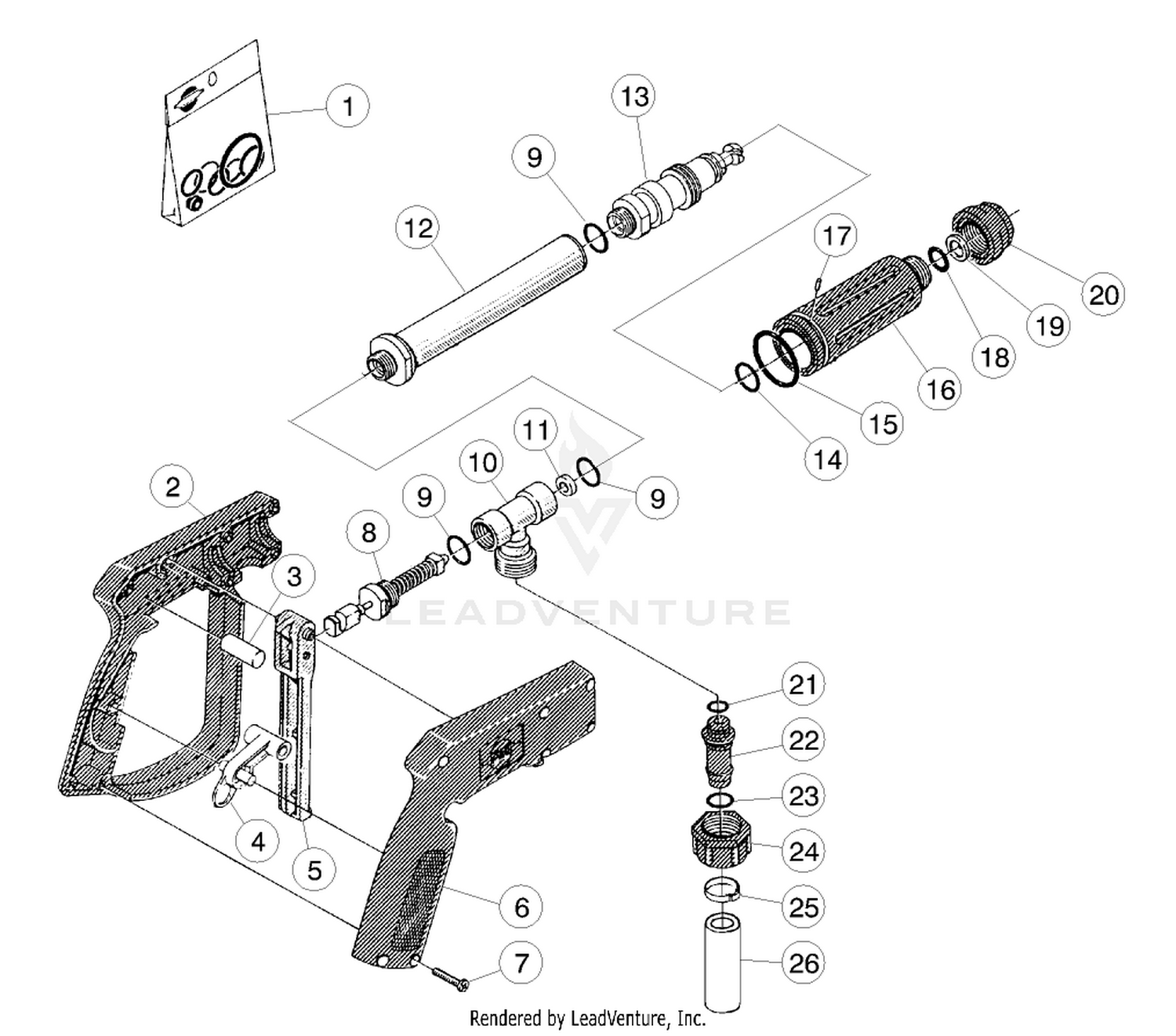 SPRAY GUN ASSEMBLY (99-0876)