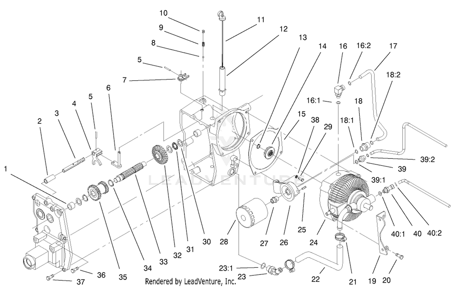 Hydro Trans Axle Assembly (continued)